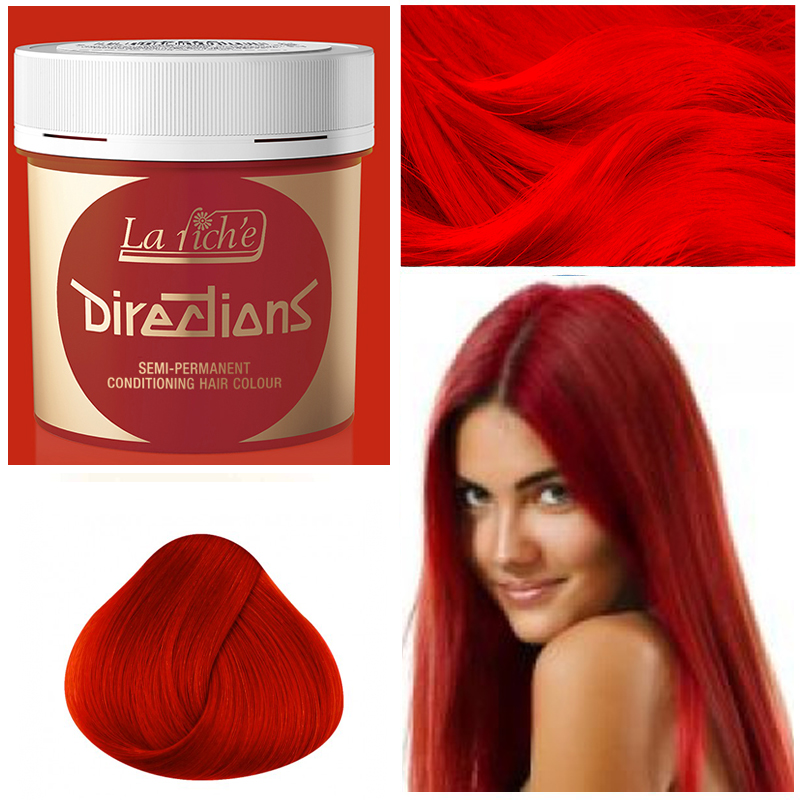 Огненная-красная краска для волос Neon Red - Directions